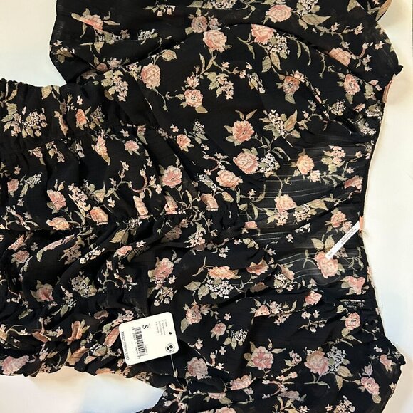 Free People Cropped Women's Final Rose Blouse Size Small Bohemian - Picture 4 of 12